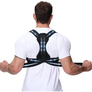 Luckela Posture Corrector for Men and Women, Adjustable Back Brace for Back, Neck and Shoulder Pain Relief, Back Support for Posture Improving Scoliosis, Hunchback, Hump, Thoracic, Spine Corrector (Large)