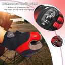 Motorcycle Gloves for ATV MTB Cycling Hiking,Carbon Fiber Shell Protection,Motocross Goatskin Leather Glove for Dirt Bike Motorbike Racing (Large, Black-Red)