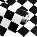 Modern Peel and Stick Wallpaper Black and White Mosaic Checkered Contact Paper 17.7"x197" Self Adhesive Lattice Wallpaper Removable Decorative Wallpapers for Bedroom Countertops Cabinet Vinyl Roll