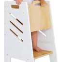 Toddler Tower with Sliding Panel, 3-Level Adjustable Kitchen Stool,Sturdy