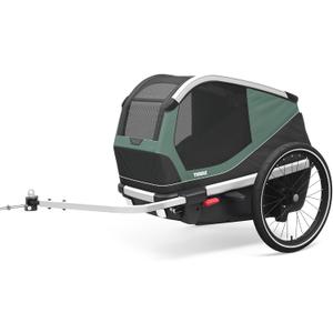 Thule Bexey pet Bike Trailer - Carrier for Small & Large Sized Dogs - Foldable Design - Easy to Connect to Bike - Padded Interior - Converts into Travel Crate - Durable Materials