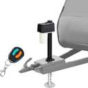 Electric Trailer Jack 5500LBS, 12V Heavy Duty RV Jack with Remote Control, IPX65 Waterproof, 9.8-31.5" Extended Electric Tongue Jack for A-Frame, Utility & RV Trailer, LED Light & Bubble Level