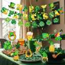 27PCS St. Patricks Day Decorations, St. Patricks Decor Happy Shamrock Patricks Day Banner Garlands Clover Hanging Swirls Irish for Home Store Saint Patrick Party