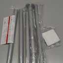 Matte Silver Shower Curtain Rod,1 Inch Diameter Stainless Steel Adjustable Spring Tension Rods 32 to 80",with Holders,Anti-Slip,Curtain Rods No Drilling(1 Pack)