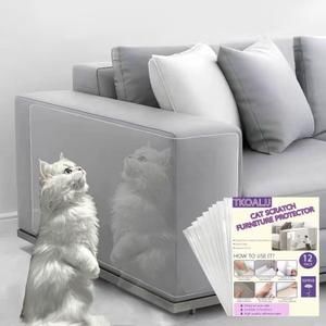 3 x Anti Cat Scratch Furniture Protector - 12Pcs Clear, Sticky-Backed Pet-Proof Corner Guards | Couch Shield for Sofa & Doors with 52 Twist Pins 3 x Anti Cat Scratch Furniture Protector - 12Pcs Clear, Sticky-Backed Pet-Proof Corner Guards | Couch Shield for Sofa & Doors with 52 Twist Pins