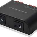 A ADWITS 2-Channel Speaker Switcher Selector Box with Terminal Claps 150W RMS per channel, Black