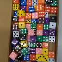 Seenelling 100 Piece 19mm Casino Theme Party Dice Sets Acrylic Large D6 Opaque Dice Bulk for Board Games Birthday Theme Party Supply (Multicolor)