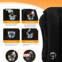 Sunany Travel Pillow, Inflatable Neck Pillow Used for Airplanes/Cars/Buses/Trains/Office Napping with Eye Mask/Earplugs (Balck)