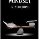 SKASNFAI Mindset Motivation Office Wall Art Zen Stone Canvas Print Pictures Wall Decor Framed Positive Quotes Posters for Living Room Bedroom Decoration (20L x 30W)