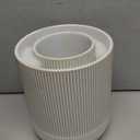 LE TAUCI Utensil Holder, 7.3"+5.4" Ceramic Kitchen Utensil Holder for Countertop, Large Cooking Utensil Crocks Gift for Mom, Boho Farmhouse Kitchen Decor, Set of 2, Reactive Glaze Arctic White