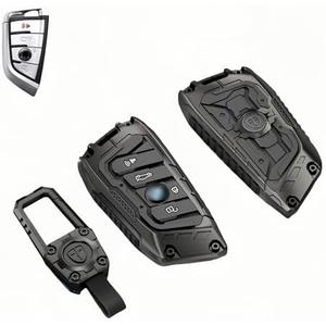 Heavy Zinc Alloy Key fob Cover, Keychain, Key Case, Accessories Compatible with BMW 5 6 7 Series X1 X2 X3 X5 X6 X7 Series (Model-A)