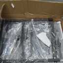 Furologee Nightstands Set of 2, Industrial End Table with Fabric Drawer&Storage Shelf, Small Bedside Table Organizer for Small Space for Living Room, Tall 23.6" Night Stand for Bedroom, Black Oak