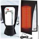 Outside Heated Faucet Cover for Rv Park and Yard Hydrant Electric Hose Bib Insulation Cover Spigot Water Pipe Winter Freeze and Heat Protector for Outdoor Garden Lawn Farm(28 x 16 Inch)