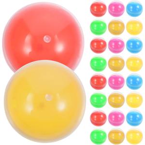 50Pcs Translucent Macaron Color Shells, 1.5in Empty Vending Machine Capsules, PP Color Round Capsules Bulk, Small Plastic Container for Easter Party Favors Themed