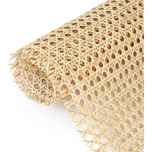 14" Width x 3.3 Feet Cane Rattan Webbing Roll for Caning Projects, Cane Webbing Sheet, Natural Pre-Woven Open Mesh Cane for Furniture Chair Cabinet Ceiling Bed Door