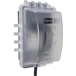 Sealproof 1-Gang Weatherproof In Use Outlet Cover | Horizontal/Vertical Outdoor Plug and Receptacle Protector, Lockable Bubble Cover, UL Extra Duty Compliant, 18 Configurations (Clear Frost)