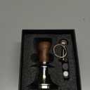 54mm Espresso Tamper For Breville Machines Calibrated Tamper Tool Espresso Walnut, Auto-Leveling and 30lb Spring Loaded Design Coffee Tamper With Stainless Steel 53.35mm Ripple Base