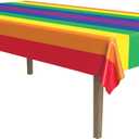 Beistle Rainbow Plastic Tablecover 1 Count