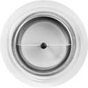 Repa Market 6" Inch White Steel Universal Diffuser - Adjustable Valve - Air Intake, Supply, Exhaust Duct Ventilation - Round Seamless Metal Soffit Vent Cover - Home Office Wall Ceiling