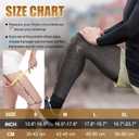 NEENCA Copper Compression Leg Sleeve, Ultra-thin Full Leg Sleeve with Copper Ions Infused Fabric for Knee Pain Relief, Muscle Recovery, Swelling, Inflammation, Promotes Circulation, Sports, Workout... (Black, XL)