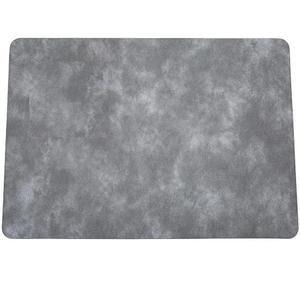 Place Mats Leather Placemats Placemats Double-Sided Retro Leather Placemats 2 Pieces Grey, Gray