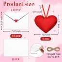 Novabright 18 Pcs 7.87 inch Valentine's Day Large White Envelope and 6 Pcs Red Felt Heart Ornaments Red Hanging Heart Shaped Baubles for Valentines Day Tree Decor, Wedding, Party Decor, DIY Crafts