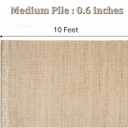 8x10 feet Natural Jute & Wool Area Rug, Handwoven Mini Check Natural Fiber Rug with 4" Border, Neutral Boho Farmhouse Rug for Living Room,Dining Room,Bedroom | 0.6" Pile (8' x 10')