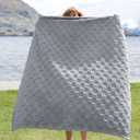 Bedsure GentleSoft Twin Blanket for Bed Silver Grey - Super Soft Cozy Blankets for Kids Girls, Cute Fuzzy Fleece Throws for Bedroom Couch, 60x80 Inches