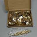 2 Sets 6 Pcs Gold Metal Taper Candle Holders, Candlestick Holders, 7cm Diameter Taper Candle Holder Bulk for Table Centerpieces Candlesticks for Ramadan Wedding Christmas Party Table Decor-23/19/16cm