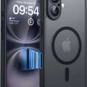 TOCOL for iPhone 16 Case with Camera Control Capture Button, Compatible with Magsafe Charger, Built-in Magnetic Ring, Translucent Matte Phone Case for iPhone 16 6.1 inch (Key Black)