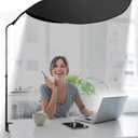 Cubicle Shade and Desk Shade, Adjustable Office Cubicle Desk Canopy to Block Light and AC Airflow, for Cubicle Cover & Light Shield for Partitions to Block Overhead Light and Glare, Black - 2025 New (55"L x 46"W)