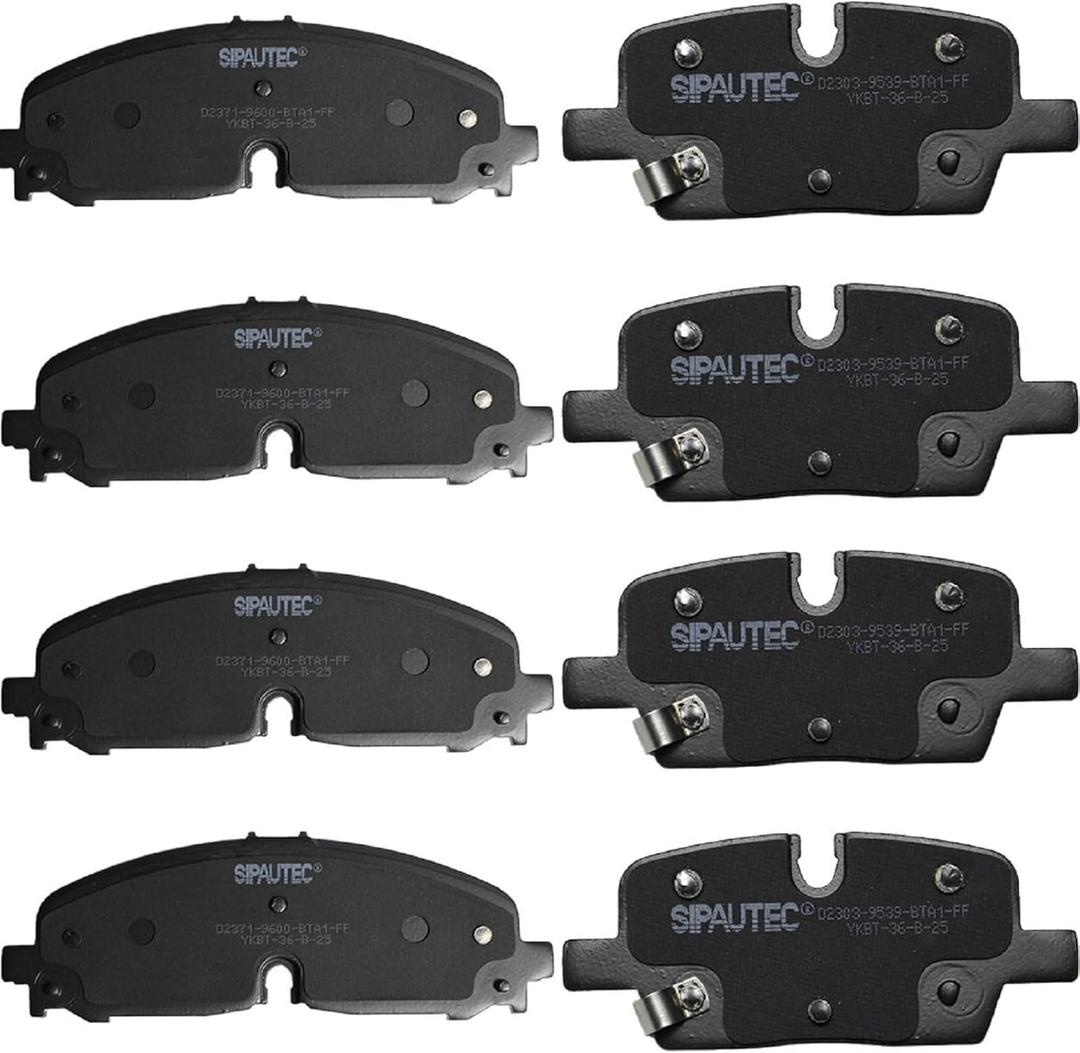 SIPAUTEC-Front and Rear Brake Pad Set 4-Wheel Set Ceramic Disc Brake Pads Replacement For 2021-2025 Buick Enclave,2021-2024 Cadillac XT5/XT6,Chevy Blazer Traverse 2021-2025 GMC Acadia