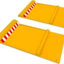 ROBLOCK 21.6" X 11" Car Parking Guide Mat for New Drivers, Anti-Skid Garage Car Stopper for Trucks, SUVs, Parking Mats for Indoor Outdoor Garage Floors, Pack of 2 , Yellow