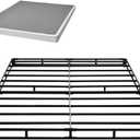 VEVOR Box Spring, Queen Size Bed Frame with Washable Fabric Cloth, Heavy Duty Metal Frame for Queen Bed, 4 in Mattress Foundation, 3500 lbs Max Weight Capacity, Easy Assembly, 79.1 L x 59.4 W x 4 H in