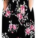 GORLYA Girl's Short Sleeve Floral Print Loose Casual Long Maxi Dress with Pockets 14Y