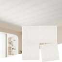 Peel and Stick Ceiling Tiles Foam 13.8x13.8 inch, 32 Pcs Covering 42 sq.ft Self-Adhesive Waterproof Ceiling Tiles for Interior Wall Decor, White Pattern (Star)