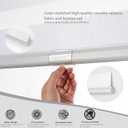 Cordless Zebra Blinds for Windows, Free-Stop Pull Down Roller Window Shades with Valance, Light Filtering Dual Layers Sheer Shades for Home and Office, White, 55" W x 72" H