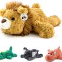 16" | 2 Pounds Yellow Lion Weighted Stuffed Animals,Sensory Comfort Plush Throw Pillow Toy,Kawaii Plushies Hugging Toy Gifts for Kids & Adults (Lion, 16 Inch 2 Pounds)