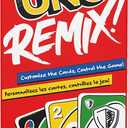 Mattel Games UNO Remix Card Game for Family Night with Customizable Options & Write-On Cards in Storage Tin for 3-6 Players