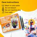 ARTISTRO 36 Dual-Tip Fabric Markers - Fabric Decorating Kit - Permanent for Clothes - No Bleed Pens for T-Shirts, Bags, Textile, Canvas, and More (Brush Tip and Fine Tip)