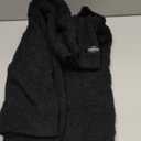 MEROKEETY Sweaters for Women Fall 2026 V Neck Oversized Cozy Chunky Knit Long Sleeve Fuzzy Fleece Pullover Winter Outfits (Large, Black)