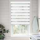 CHICOLOGY Zebra Blinds, Roller Window Shades, Blinds for Windows, Roller Shades for Windows, Window Shades for Home, Window Shades, Pull Down Shades for Windows, 21" W X 72" H, Basic Arctic