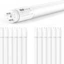 JESLED 4FT T8 LED Bulbs 12 Pack, 18W 2400LM 4000K Neutral White, Hybrid Type A+B Plug and Play or Ballast Bypass, T10 T12 Fluorescent Bulbs Replacement, Single/Double End Powered, ETL