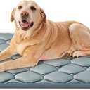 Dog Crate Mats,Soft Kennel Pads Washable with Anti-Slip Bottom,Dog Kennel Pads for Sleeping,Pets Mattress Cat Dog Beds for Large Medium Dogs (41x27,Grey)