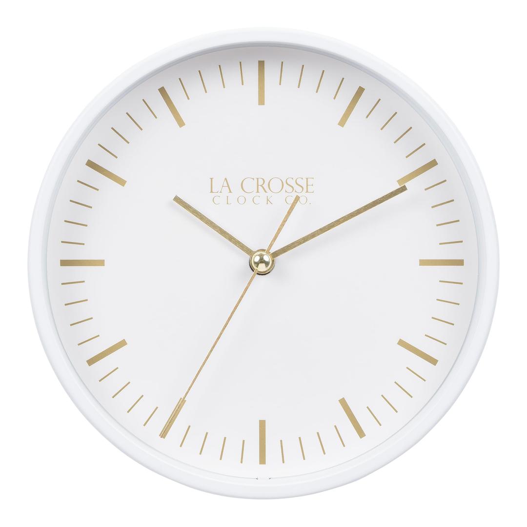 La Crosse Clock 404-3715 6-inch Etta Metal Wall/Table Silent Quartz Clock