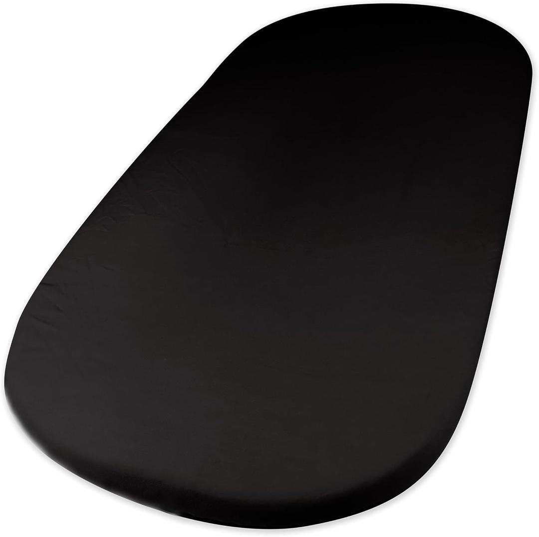 HonestBaby Organic Cotton Fitted Bassinet Sheet, Black, One Size (15" x 33", 1 Pack - Black)