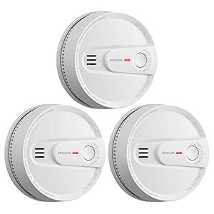 X-Sense Smoke Alarm, 10-Year Lithium Battery Life Fire Alarm with LED Indicator, SD2L0AX, 3-Pack