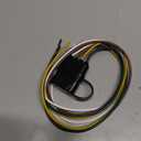 25 Inch 4-Way Flat Trailer Connector 16AWG, Water Dust Proof 4 Prong Wiring Harness with Zinc Terminals - 4 Pin Male End for Trailer Boat RV - Sealed Cover Included