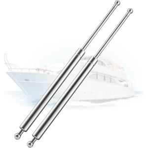 ARANA Marine Gas Struts Stainless Steel 20 inch 60 Lbs, C16-08260 20'' Boat Hatch Shocks Stainless 60 Pounds, Lift Support Springs for Tanning Bed Trap Door Garbage Box, 2 Pcs