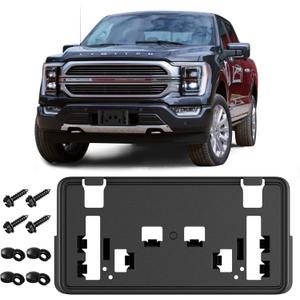 License Plate Frame for 2021 2022 2023 Ford F150 Accessories- Front Bumper License Plate Bracket Holder 2.7L 3.0L 3.5L V6 ML3Z-17A385-BB FO1068187
